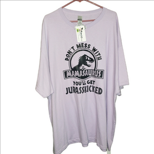Don't Mess With Mamasaurus Graphic T-Shirt with Jurassic Dinosaur Print 3XL